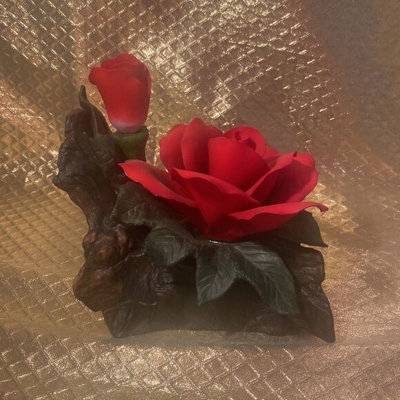 Paul Sebastian Porcelain Rose Sculpture - Picture 3 of 6